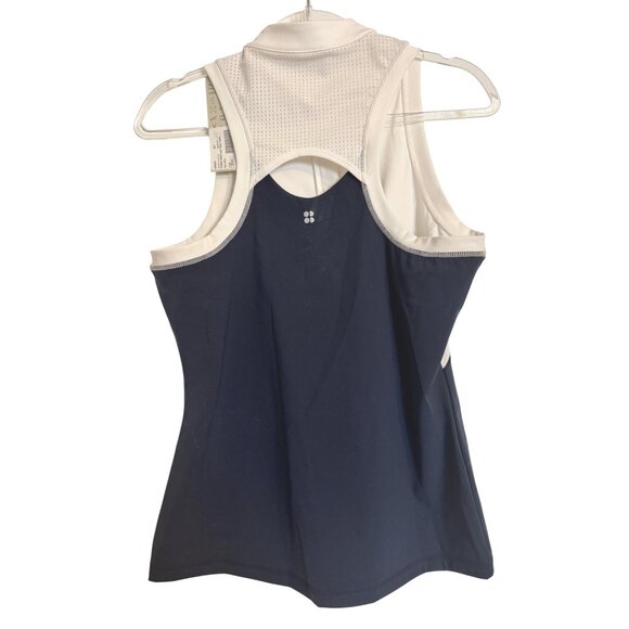 Sweaty Betty Power Grand Slam Size Large Tennis Tank Navy NWT $78 - Picture 4 of 11